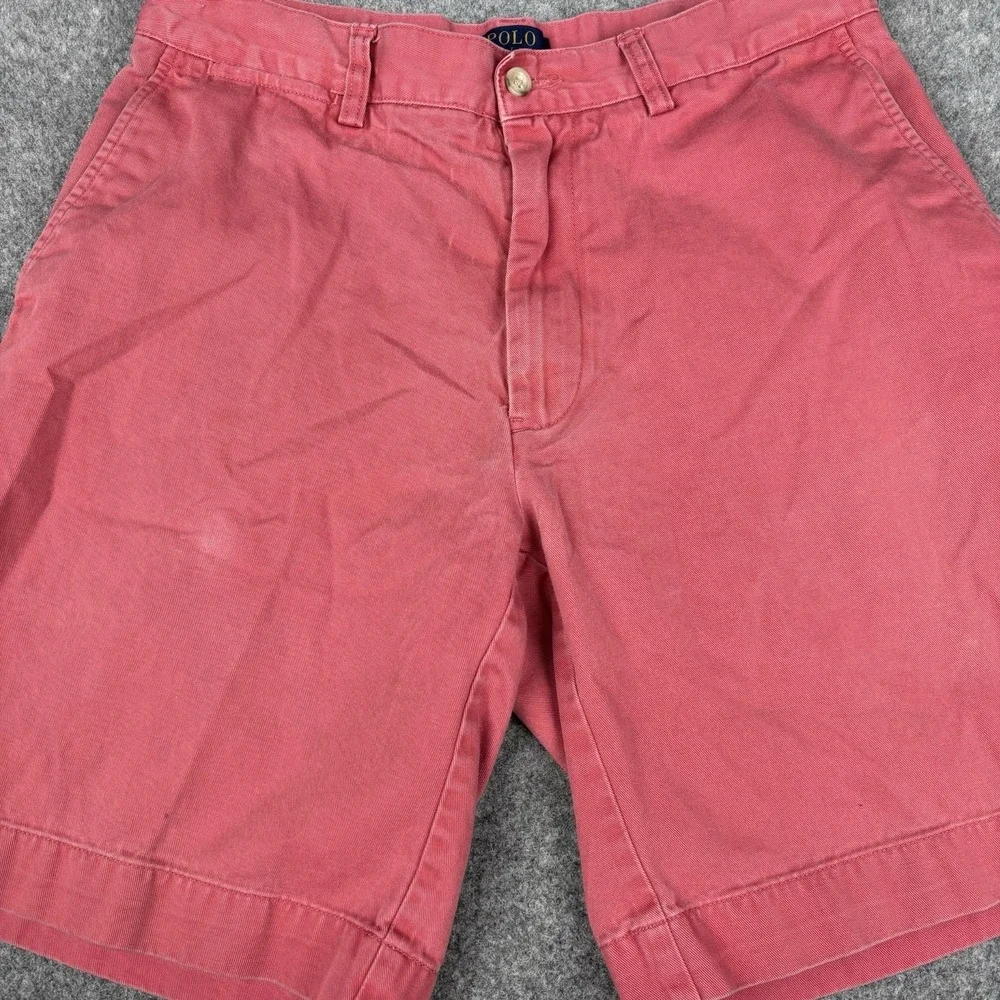 Polo Ralph Lauren Chino Shorts Men's 34 (Fits 30) Salmon Preppy Y2K Classic Pink
